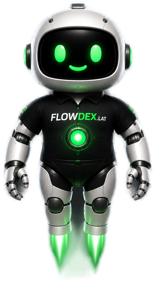 DEX, la mascota robot de FLOWDEX